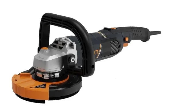 Угловая шлифмашина 125 мм с алмазной чашкой по бетону